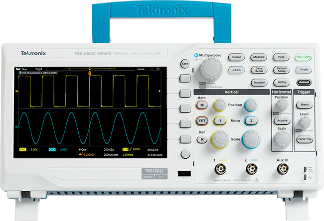 The TBS1000C Series Digital Storage Oscilloscope offers affordable performance in a compact design