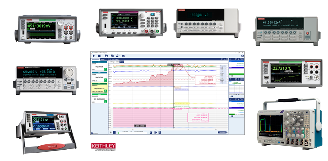 KickStart Instrument Control Software for Keithley bench instruments and Tektronix oscilloscopes